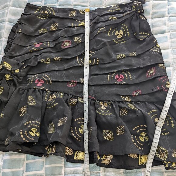 A.L.C. Avalon Mini Skirt | Metallic Print | Designer Party - Picture 9 of 11